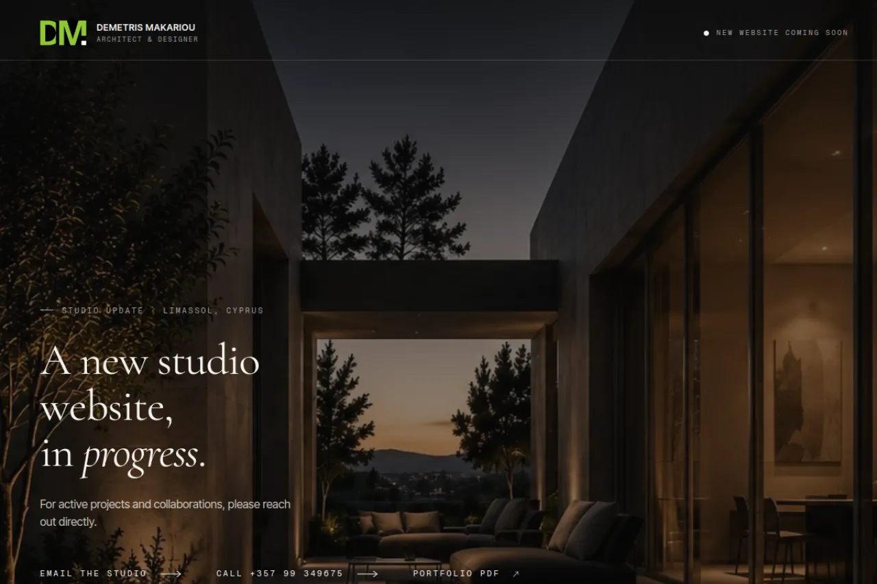 Demetris Makariou — live website preview
