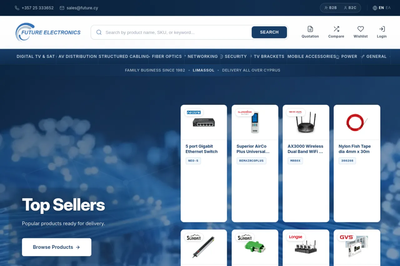 Future Electronics — live website preview